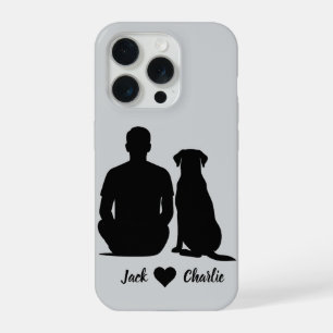 Personalized Labrador Retriever Dog And Male Owner iPhone 15 Pro Case