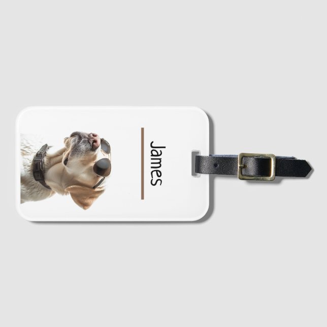 Personalized Labrador Retriever  Luggage Tag (Front Horizontal)