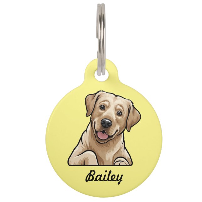 Personalized Labrador Retriever Pet ID Tag (Front)