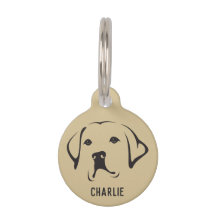 Personalized Labrador Retriever Round Pet Tag
