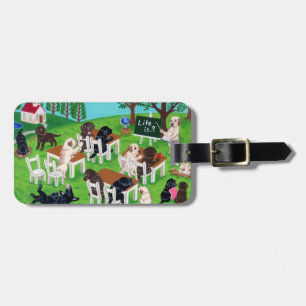 Personalized Labrador School Painting Luggage Tag