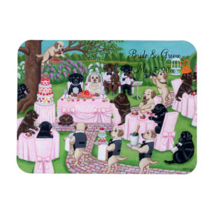 Personalized Labrador Wedding Painting Magnet