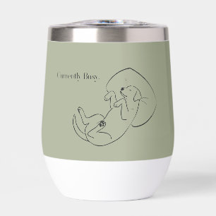 Personalized Labrador Wine Tumbler  Currently Busy