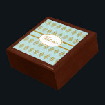 Personalized Lace Aqua Jewellery Box<br><div class="desc">An elegant aqua pattern decorates this sleek box. Personalize this decorative box by changing the name. Use this elegant box as a jewellery box,  decor,  keepsake box,  etc... .The design is from original art.</div>