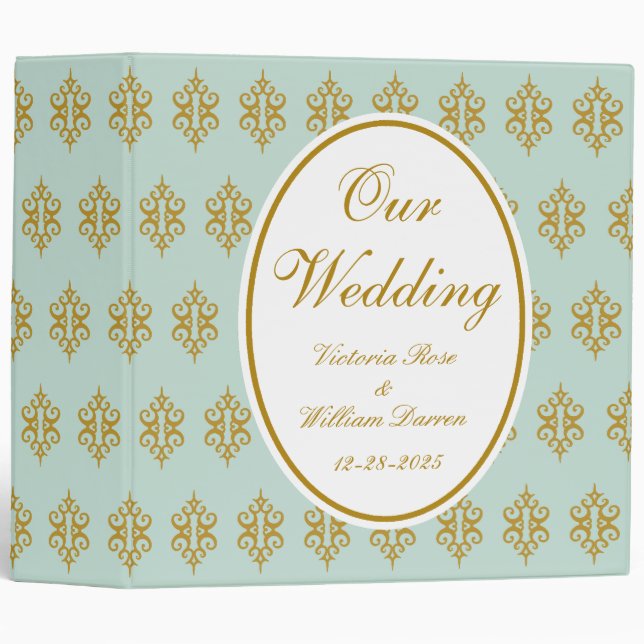 Personalized Lace Wedding Photo Album  Binder (Front/Spine)