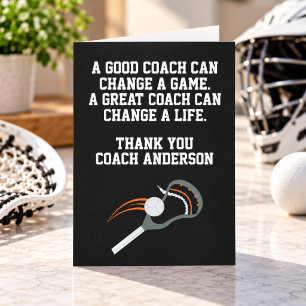 Personalized Lacrosse Coach From Team Players Card
