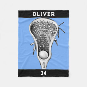 Personalized Lacrosse Gift Ideas Fleece Blanket