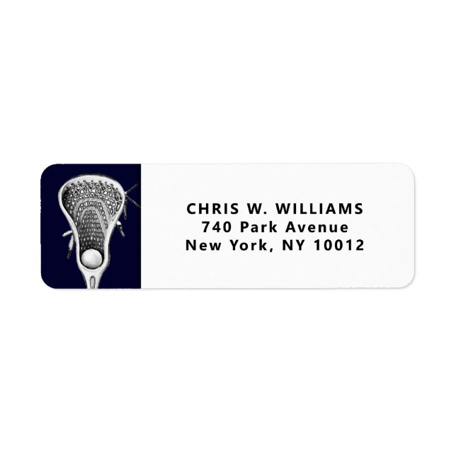 personalized lacrosse gift ideas label (Front)