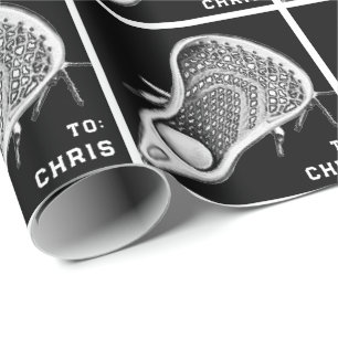Personalized Lacrosse Gift Wrapping Paper