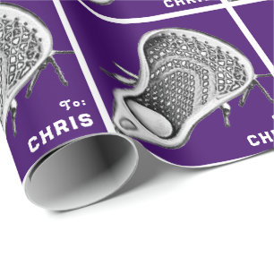 Personalized Lacrosse Gift Wrapping Paper