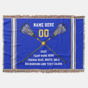 Personalized Lacrosse Gifts for Players Your Throw Blanket