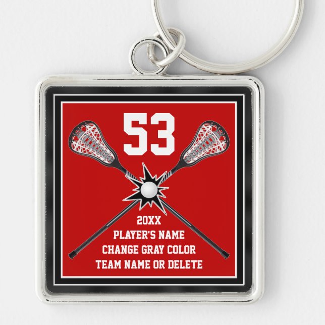 Personalized Lacrosse Gifts for Seniors Your Keychain (Front)