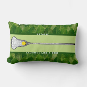 Personalized Lacrosse Gifts Lumbar Pillow