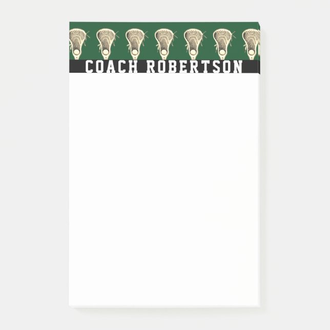 Personalized Lacrosse Gifts Notes (Front)