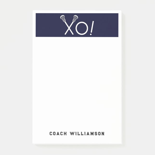 Personalized Lacrosse Gifts Post-it Notes (Front)