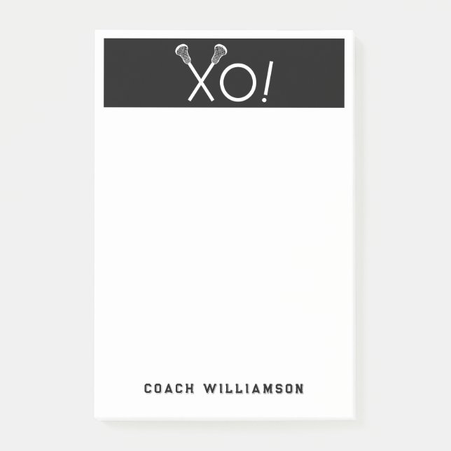 Personalized Lacrosse Gifts Post-it Notes (Front)
