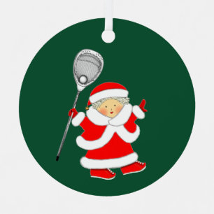 Personalized Lacrosse Goalie Ceramic Ornament