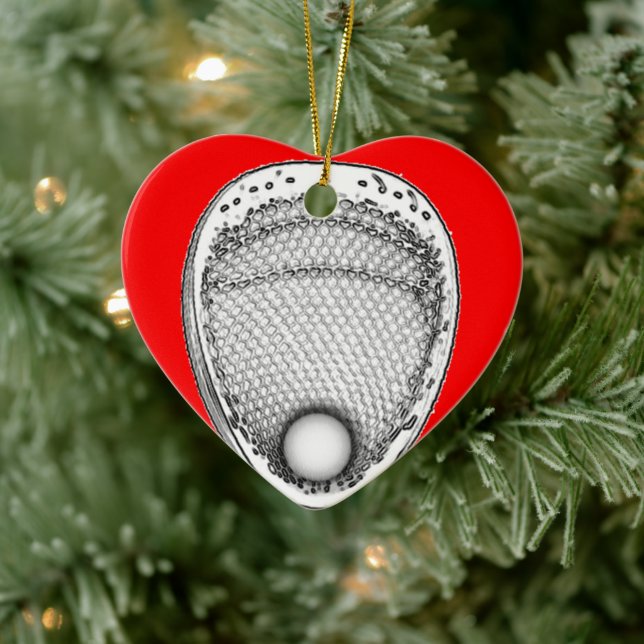 Personalized Lacrosse Goalie Collectable Ceramic Ornament (Tree)