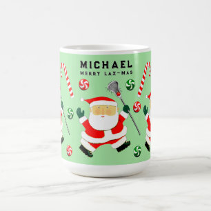 Personalized Lacrosse Holiday Gift Two-Tone Coffee Mug