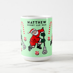 Personalized Lacrosse Holiday Gift Two-Tone Coffee Mug
