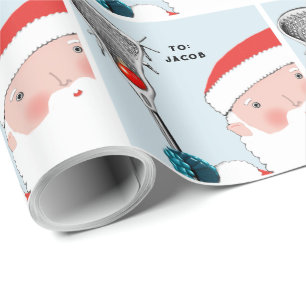 Personalized Lacrosse Holiday Gift Wrapping Paper