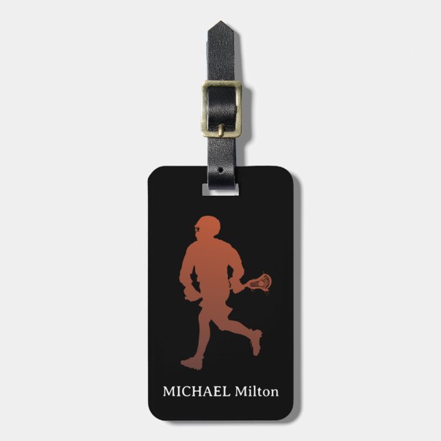  Personalized lacrosse  Luggage Tag (Front Vertical)