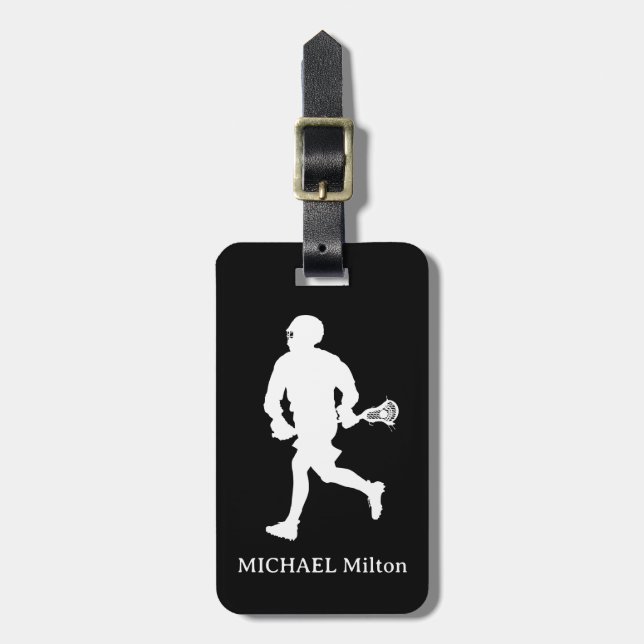  Personalized lacrosse  Luggage Tag (Front Vertical)