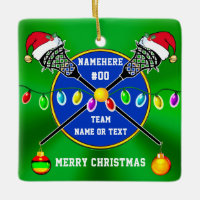 Personalized, Lacrosse Ornament for Boys and Girls