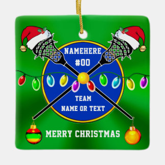 Personalized, Lacrosse Ornament for Boys and Girls