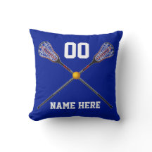 Personalized Lacrosse Pillow Your Text and Colours