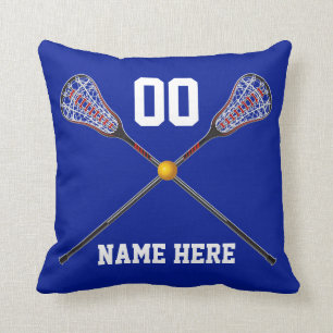 Personalized Lacrosse Pillow Your Text and Colours