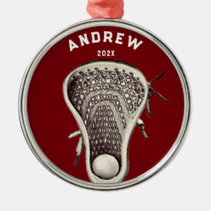 Personalized Lacrosse Player 2022 Collectable Metal Ornament