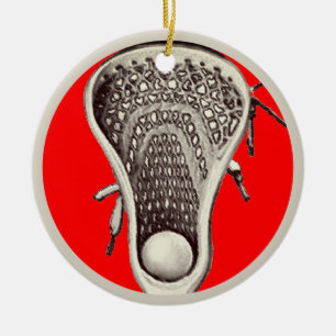 Personalized Lacrosse Player 2024 Keepsake Ceramic Ornament