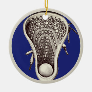 Personalized Lacrosse Player 2025 Ceramic Ornament