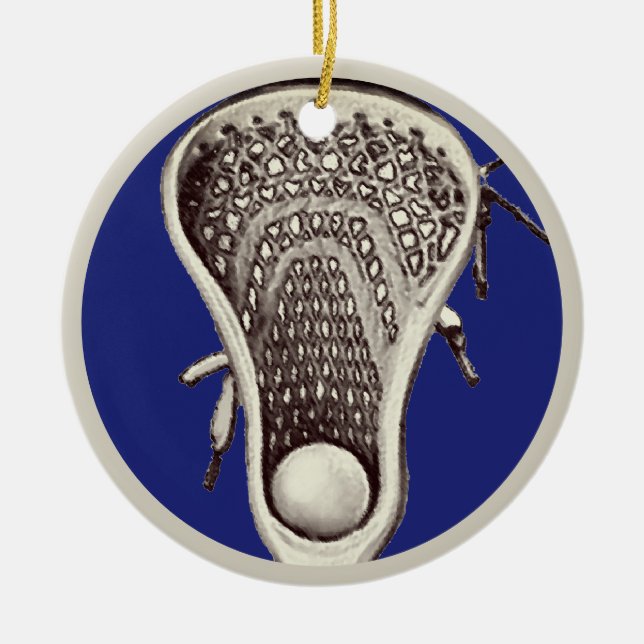 Personalized Lacrosse Player 2025 Ceramic Ornament (Front)