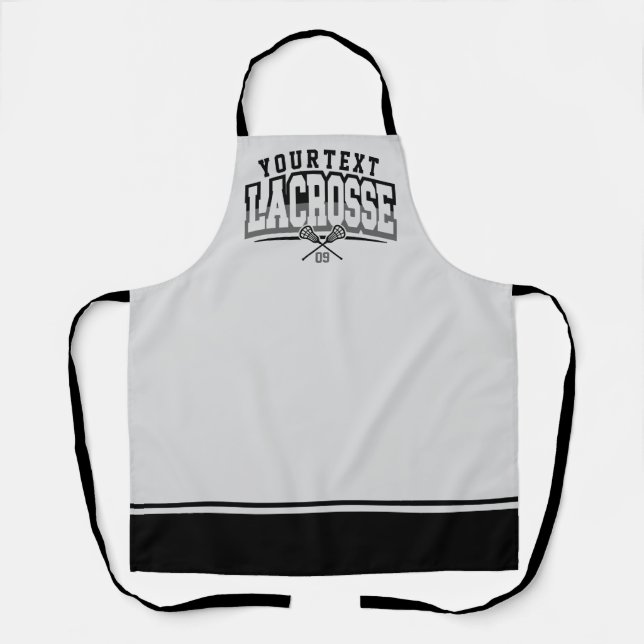 Personalized Lacrosse Player ADD NAME Team Number Apron (Front)