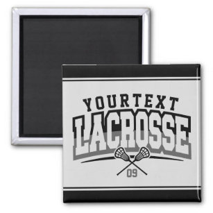 Personalized Lacrosse Player ADD NAME Team Number Magnet