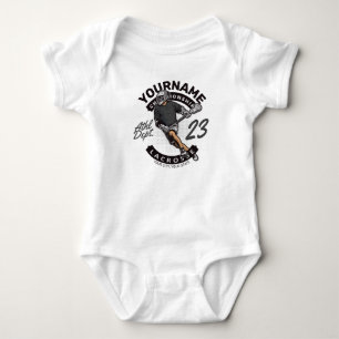 Personalized Lacrosse Player Sports Team Attack Baby Bodysuit