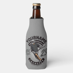Personalized Lacrosse Player Sports Team Attack  Bottle Cooler