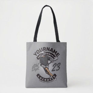 Personalized Lacrosse Player Sports Team Attack  Tote Bag