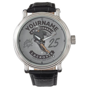 Personalized Lacrosse Player Team Attack Sports Watch