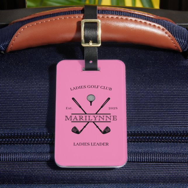 Personalized Ladies Club Name Golf Bag Tag (Front Insitu 2)