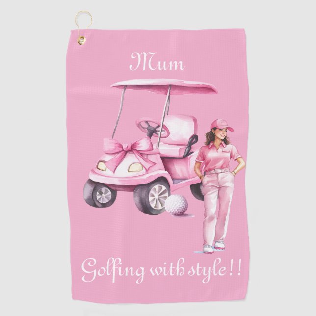 Personalized Ladies Golf Style Golf Towel (Front)