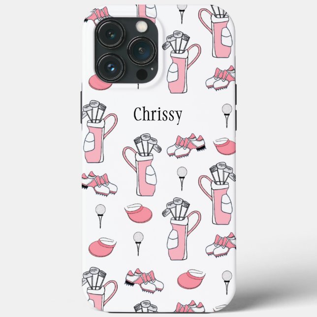 Personalized Ladies Golfer Case-Mate iPhone Case (Back)