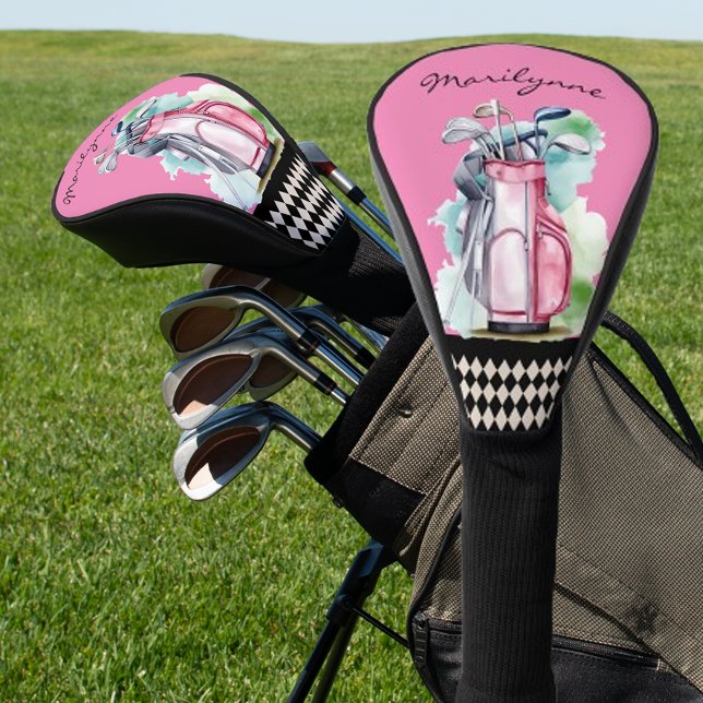 Personalized Ladies Name Pink Golf Head Cover (Creator Uploaded)