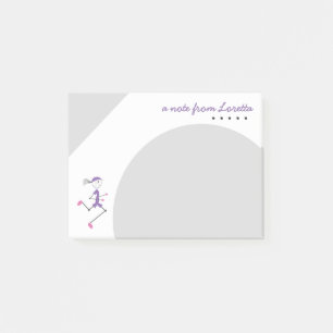 Personalized Lady Running Post-it Notes