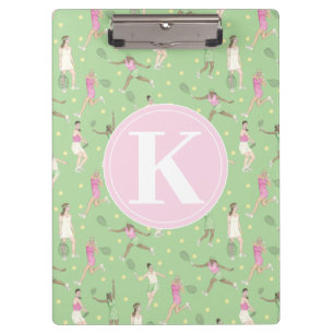 Personalized Lady Tennis Players  Clipboard