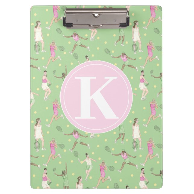 Personalized Lady Tennis Players  Clipboard (Front)