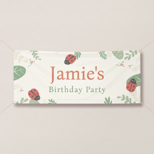 Personalized Ladybug Birthday Party Banner