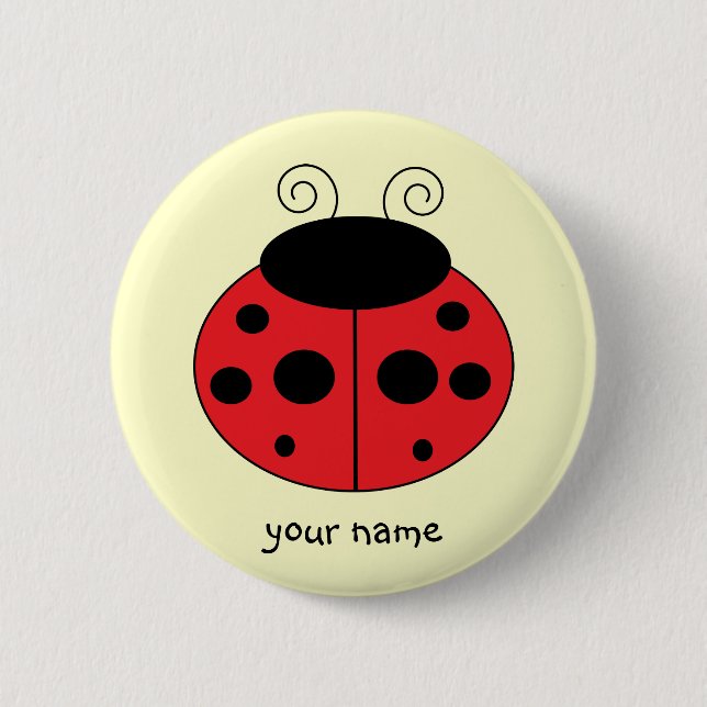 Personalized Ladybug Button (Front)